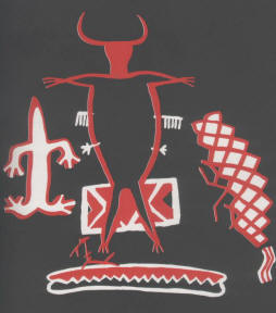rock art of the american indian. vist0084t color petroglyph